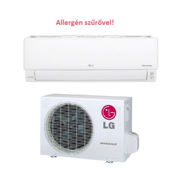 LG DC09RK Deluxe 2,5 kW oldalfali klímaszett beltéri és kültéri egységgel