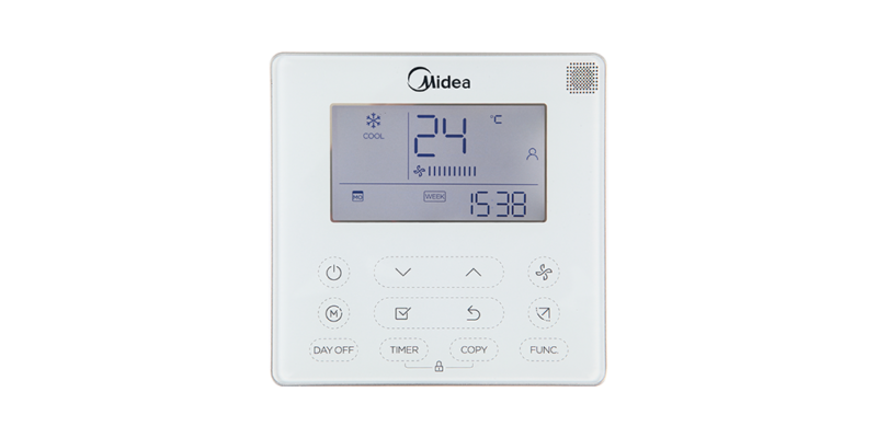 Midea KJR-120X vezetékes távszabályzó — klíma tartozék, kompatibilitás-ellenőrzéssel