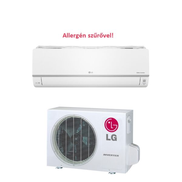 LG PC24SK Silence Plus Dual 6,6 kW oldalfali klímaszett beltéri és kültéri egységgel