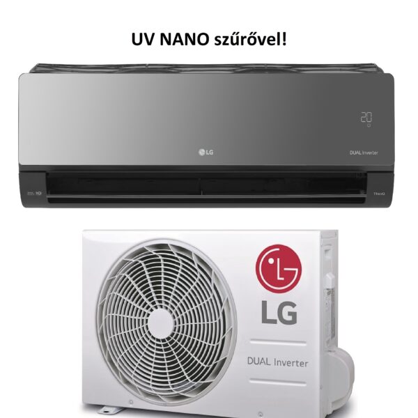 LG ARTCOOL Mirror AC18BK fekete beltéri és kültéri klímaegység